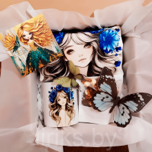 Подарочный набор "Васильки и бабочки" № 1