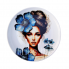 Тарелка декоративная "Леди с цветами льна", диаметр 20 см