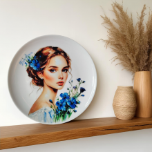 Тарелка декоративная "Красота цветов льна. Беларусь", диаметр 20 см