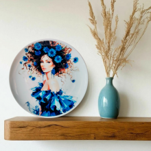 Тарелка декоративная "Королева васильков", диаметр 20 см